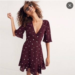 Madewell Silk Flutter-Hem Dress in Star Mix 4
